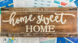 A Home Sweet Home Sign Etched on Wood